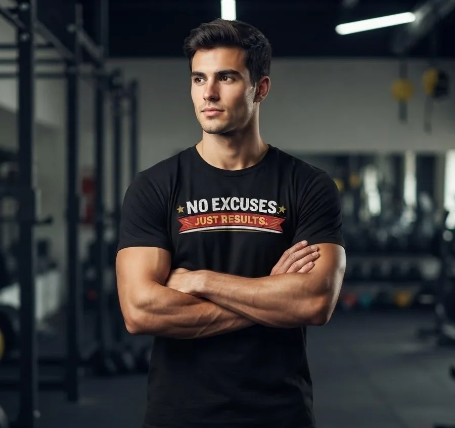 No Excuses Just Results Graphic T-Shirt