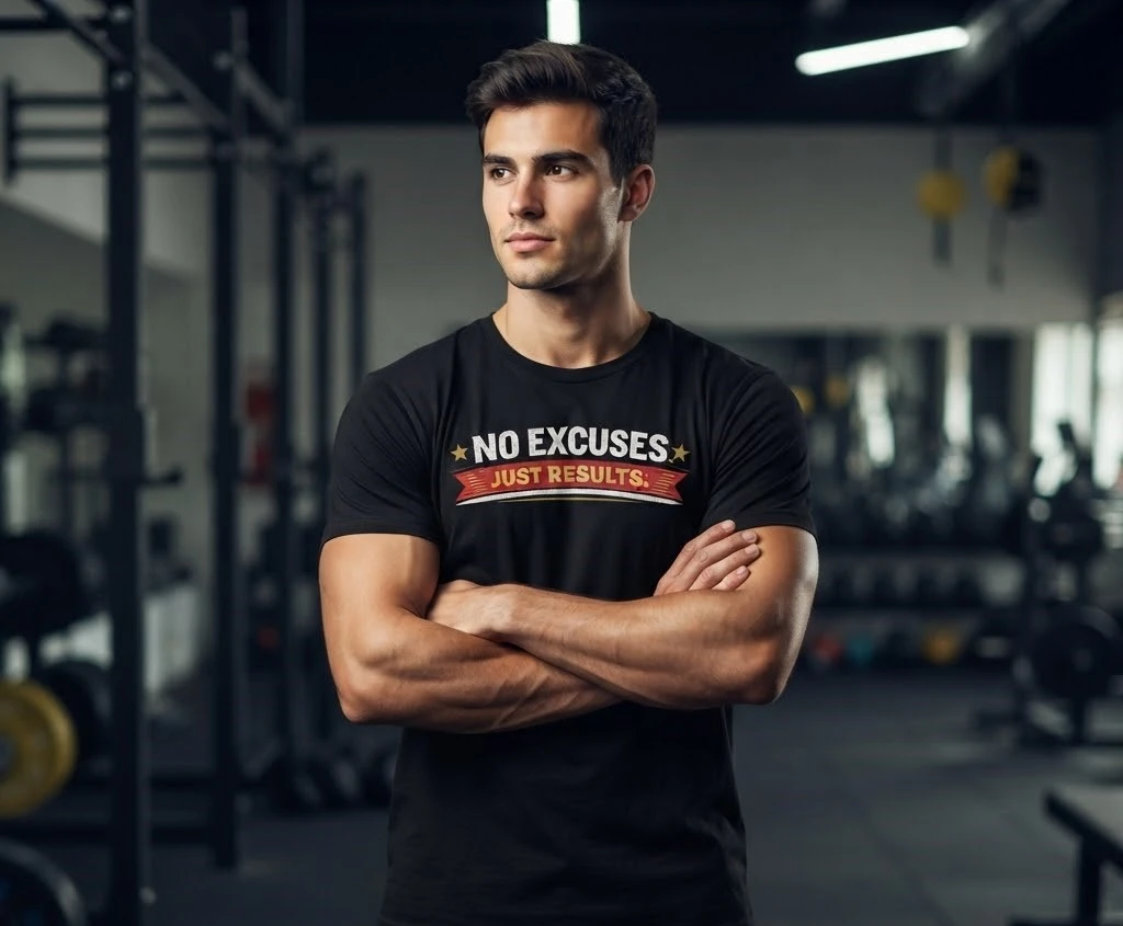 No Excuses Just Results Graphic T-Shirt