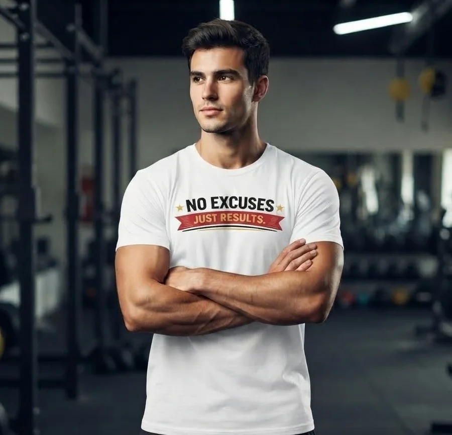 No Excuses Just Results Graphic T-Shirt