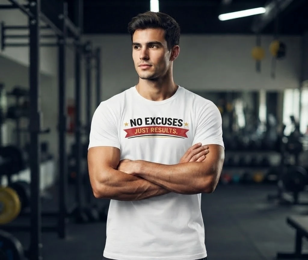 No Excuses Just Results Graphic T-Shirt