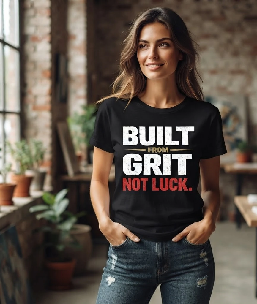 Built From Grit Not Luck Graphic T-Shirt