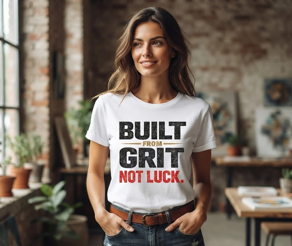 Built From Grit Not Luck Graphic T-Shirt