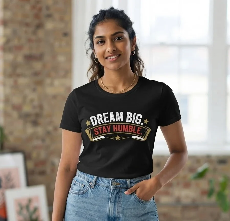 Dream Big Stay Humble Graphic T-Shirt